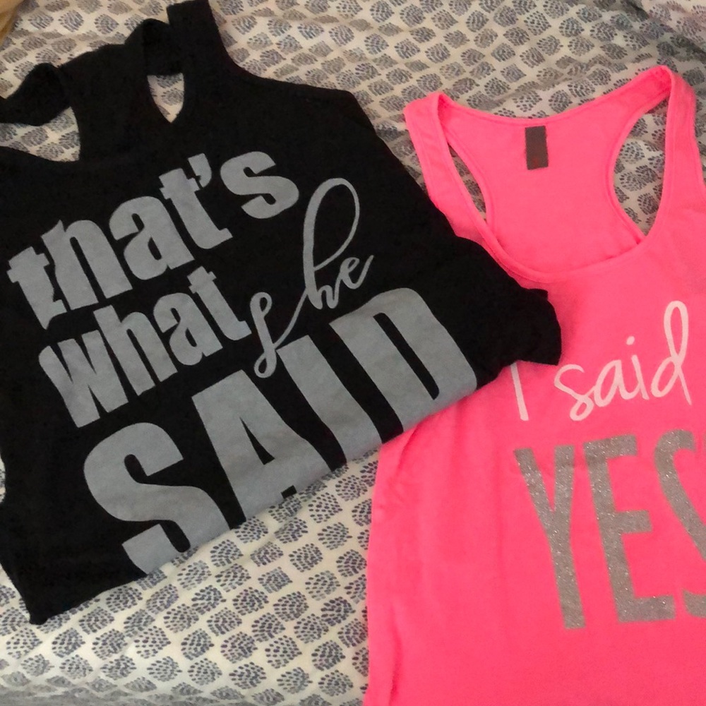 Racer back bachelorette tanks
